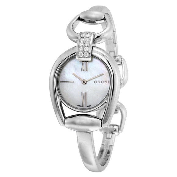 GUCCI Horsebit Small Whte Ladies Watch YA1395040 - Picture 1 of 3